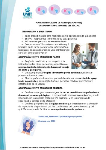 Compromiso de la Unidad Materno Infantil del Tolima S.A. con la Salud y el Bienestar Laboral: Directrices para un Entorno Seguro y Saludable